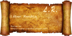 Léber Renáta névjegykártya